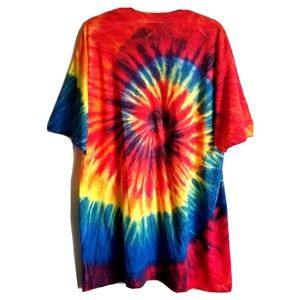 Copa Banana Sunburst Tie Dye T-Shirt Men's Size L Wrap Print